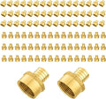 100-Pack PEX Fittings Niikappu 3/4" x 3/4" NPT Female Threaded Adapter, Brass Pex Crimp Adapters for PEX Pipes, ASTM F1807
