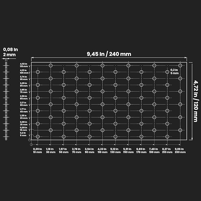 Repa Market Heavy Duty Metal Bracket Mending Plate - 9.44" x 4.72" Inch / Pack of 4 - Steel Shelf Brackets - Perforated Sheets for Home Improvement Flat Wall Mounting Plates for Wood Beam 10" x 5"