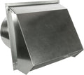 RDP Hooded Wall Vent with Screen and Damper (10 Inch, Galvanized)