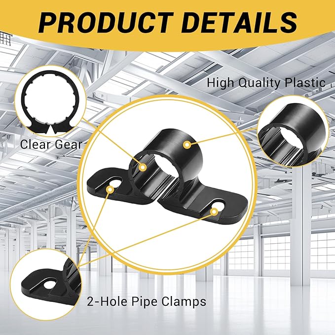 Total 380PCS Pex Support Pipe Supports Sets,Pex Hanger 100 Pack 1/2 Inch,R-Type Nylon Clamps 40 Pack with 240 pcs Screws for Pex, Copper, CPVC