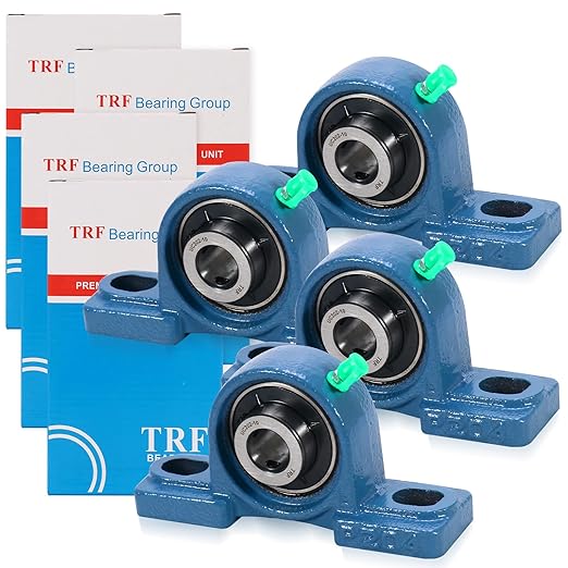 4 Pack UCP202-10 Pillow Block Bearing- 5/8 inch Bore Mounted Pillow Bearing Solid Cast Iron Base- Self Alignment Heavy Duty