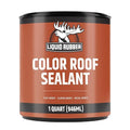 Liquid Rubber Color Waterproof Sealant - Elastomeric Roofing Coating for Flat or Slope Roofs & Foundations - DIY Paint & Leak Repair Membrane Compatible with Metal & Concrete - White, 1 Quart