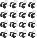 uxcell 3/8" (10mm) Stainless Steel Rubber Cushioned Insulated R-Shape Pipe Clamp, 16Pcs