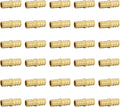 30 PCS EFIELD Pex Crimp 1/2 Inch x 1/2 Inch Straight Coupling Brass Fittings, ASTM F1807,(PEX1807002-30PCS)