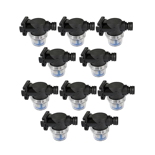 SEAFLO Inline Water Pump Filter 52S02-3/4" Male Quick Attach with 1/2" Hose Barb, 50 MeshSteel Strainer with Plastic Shell, Fits SEAFLO 56 Series Pumps, RV, Marine, Agriculture, Lawn Care (10-Pack)