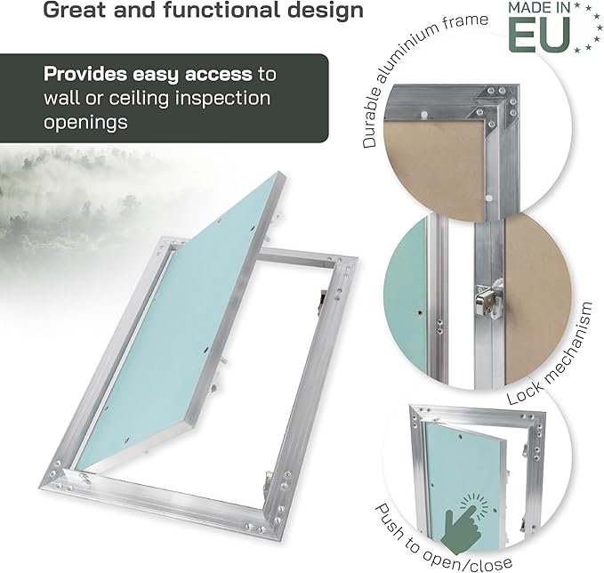 Vent Systems 10" x 16" Inch Access Panel - Drywall, Wall, Electrical, Plumbing Cover Plate - Ceiling, Wall Mount Drywall Access Panel - Metal Crawl Space Door for Home, Garage, Basement, Attic
