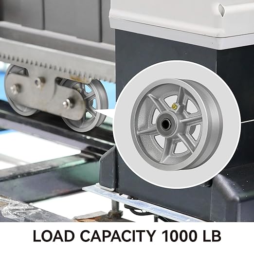 6" X 2" Sliding Gate Wheels, Cast Iron V Groove Wheel with Roller Bearing-1000 lbs Capacity, Silver (10 Pack)