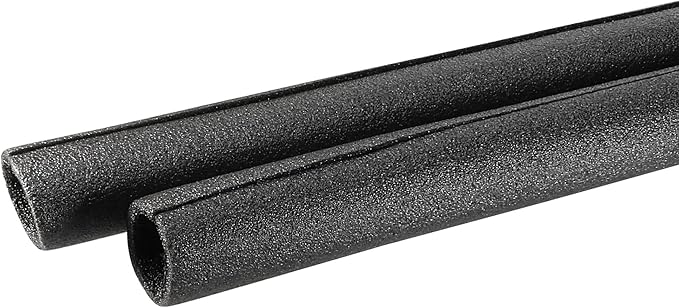 MECCANIXITY Foam Tube Sponge Protective Sleeve Heat Preservation Black Sleeve Polyethylene Pipe 30x40mm(1.2x1.57 Inch) for Pipe Insulation, Pack of 2