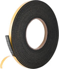 Kikerike Self Adhesive Foam Tape Weatherstrip 1/4In x 1/8In x 13Ft High Density Foam Insulation Strips Seal Weather Stripping with Strong Adhesive for Door and Window Sound Isolation Soundproofing