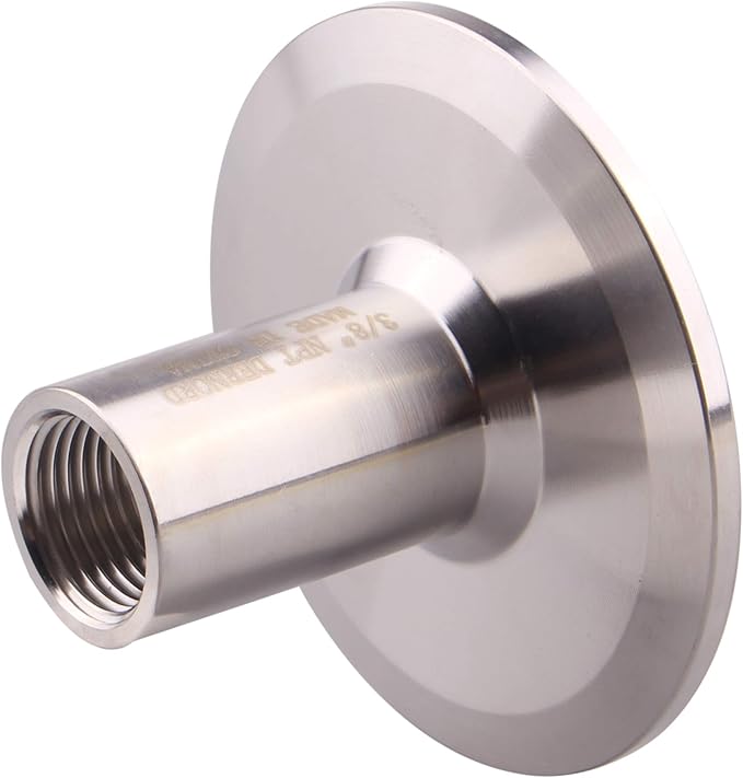 DERNORD Sanitary Female Threaded Pipe Fitting to 2 Inch TRI CLAMP OD 64mm Ferrule (Pipe Size: 3/8" NPT （2 Inch Tri clamp）)