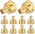HeSun 10-Pack PEX-A FNPT Adapter Fitting, 3/4" NPT Female x 1/2" PEX-A Expansion Adapter, ASTM F1960