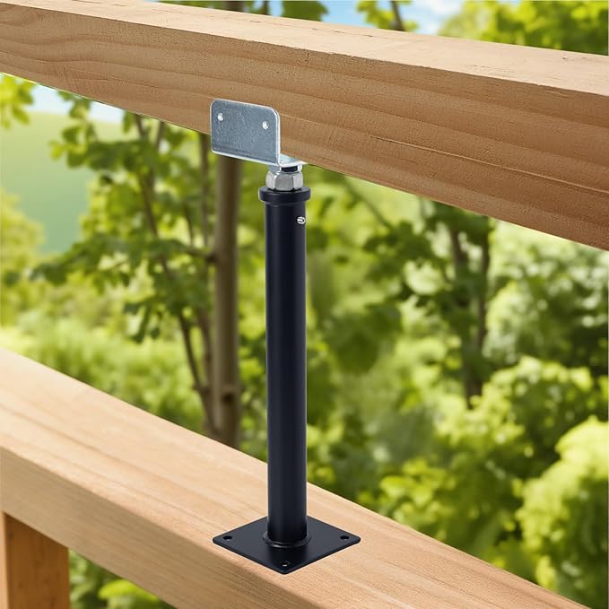 4 Pack U-Shaped Floor Jack - Adjustable Steel Beam Support for 4x2, 4x4, 4x6 Joists Heavy Duty Screw Jack with U-Head Telepost & House Jack.15-19 Inch Adjustment Range.