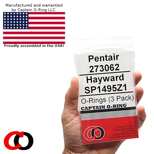 Captain O-Ring – Replacement 273062 / SP1495Z1 Union O-Rings for Pentair, Hayward, Waterway and More (3 Pack)