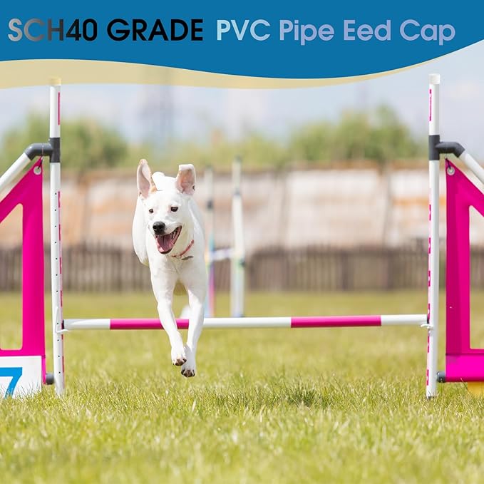3" PVC Pipe End Cap Fitting, 4PCS SCH40 Furniture Grade PVC Pipe Plug Adapter, White Pipes Slip End Caps Sockets for Built Furniture DIY Garden Shelf