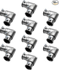 10 Pcs EMT Conduit Fittings Inside Corner Pull Elbow, EMT 90 Degree Metal Conduit Capped Corner Coupling, Combo Head Set Screw, Zinc Die Cast, Silver (3/4 Inch)