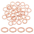 uxcell 75Pcs M14 Flat Washer Copper Washer Sealing Rings, 14mm ID 18mm OD 1.5mm Thickness Copper Crush Washers Metric Sealing Gasket for Plumbing Machinery Automotive