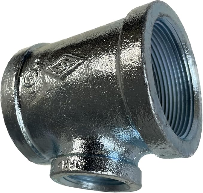 BMI 4 Inch x 4 Inch x 2 Inch Galvanized Reducing Tee, 150#, UL/FM, 36590