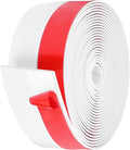 MYFAMIREA Door Weather Stripping 2IN (W) x 40FT (L) Door Draft Stopper Seal Tape Silicone Seal Strip Self Adhesive Shower Sweep Insulation Tape Side Bottom Strip for Sliding Glass Window Gap, White