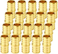 GASHER 20Pcs No Lead Brass 3/4" Pex Coupling, 3/4 Inch Pex Fittings for Pex Tubing