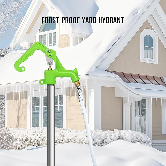 GALAX PRO 3.25FT Frost-Free Yard Hydrant, Freeze Proof Outdoor Faucet with 3/4" Pipe Connection, 12" Bury Depth, No Lead -Perfect for Yard, Garden, Farm, Pasture Irrigation & Drinking