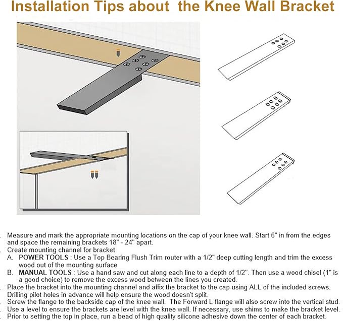 Countertop Support Bracket 3 Pack 10" Lx 2.5" W Hidden Black Knee Wall Support Countertop Bracket 3/8" Thick Heavy Duty for Quartz/Granite/Wood/Concret Countertops Screws Included