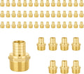50-Pack PEX Fittings, 1" PEX x 1" Male Threaded NPT Adapter, ASTM F1807