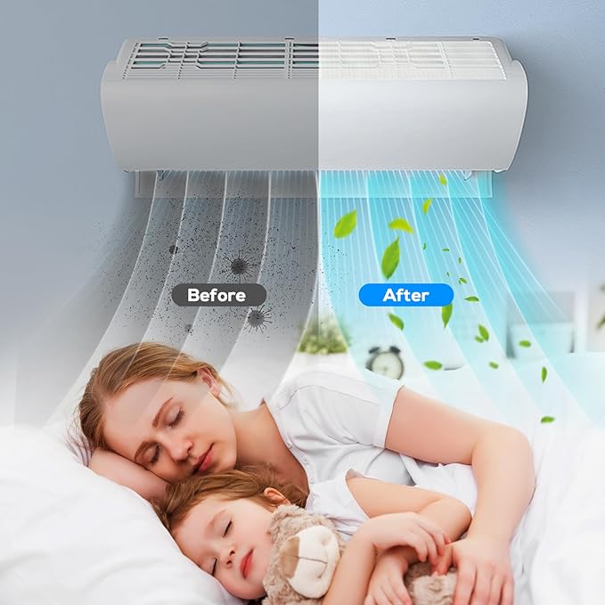 Mini Split Cover Wall Sleeve for Air Conditioner Line Set Covers with air Conditioning Filter Cotton for Outside Units AC Sleeve Through The Wall Pipe Accessories (11 inches Length)