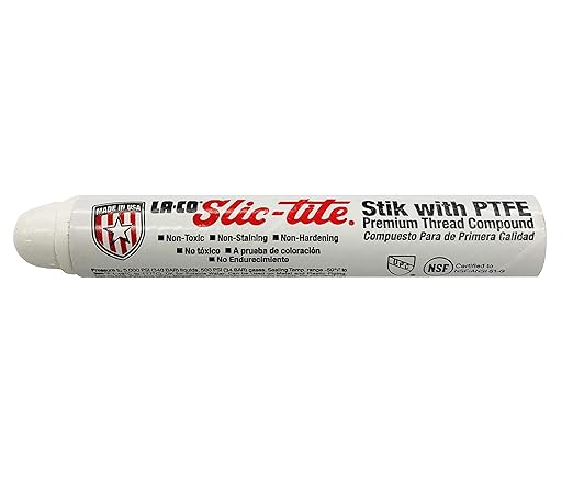 LA-CO 41600 Slic-Tite Thread Sealant Stik with PTFE, 1-1/4 oz. Stick