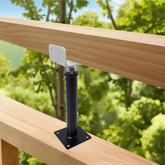 4 Pack U-Shaped Floor Jack - Adjustable Steel Beam Support for 4x2, 4x4, 4x6 Joists Heavy Duty Screw Jack with U-Head Telepost & House Jack.11-14.5 Inch Adjustment Range.