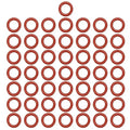 MECCANIXITY Silicone O-Ring 7mm ID 11mm OD 2mm Width Metric VMQ Sealing Gasket Replacement 50A Durometer for Plumbing Compressor Faucets Valves Repair (Red, Pack of 50)