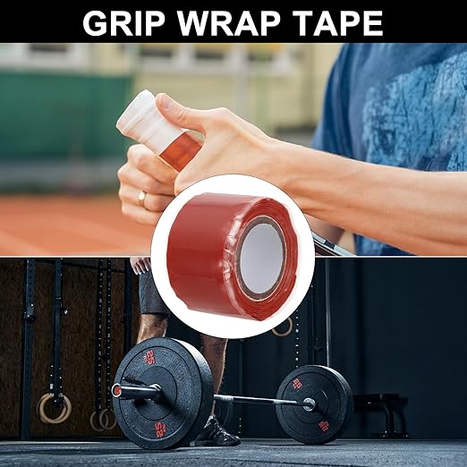 PATIKIL Grip Tapes for Handles 1" x5ft,2 Roll Self Fusing Silicone Tape for Bike Handles Pull Up Bars Gym Equipment Plumb/Hose/Pipe Leaks Emergency, Red