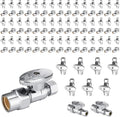 100-Pack Foskan Straight Shut off Valve,1/4 Turn Straight Stop Valve 1/2"CPVC x 3/8"OD,Chrome Plated Brass