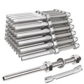 BLIKA 40 Pack Cable Railing Swage Threaded Stud Tension End Fitting Terminal for 1/8"" Deck Cable Railing, T316 Stainless Steel, Cable Railing tensioner 1/8"" for 2""x2"" Wood/Metal Post, Silver