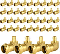 40-Pack HeSun Copper Press Fitting Elbow, 3/4" PRESS X 1/2" PEX F1807 Crimp Elbow, LF Brass