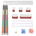 Terminal Block Kit, Rail Type Voltage Terminal, KV2.5B 600V 32A 28-12 AWG Compact Lever Wire Connectors, 12.6” DIN Rail Included, Quick Wiring Connection, DIN Rail Terminal Blocks Kit, Rail Combined