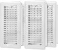 Floor Register 4x10, 4 Pack Floor Vent Covers for Home Floor Heavy Duty Steel Panel Walkable Floor Grates Adjustable Air Vent Covers 4" x 10" Floor Vent, White