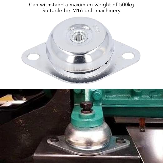 Generator Anti Vibration Pad M16 Mechanical Genset 500kg Load Capacity Rubber Stainless Steel Vibration Reduction Shock Absorption Mat for Equipment Stability
