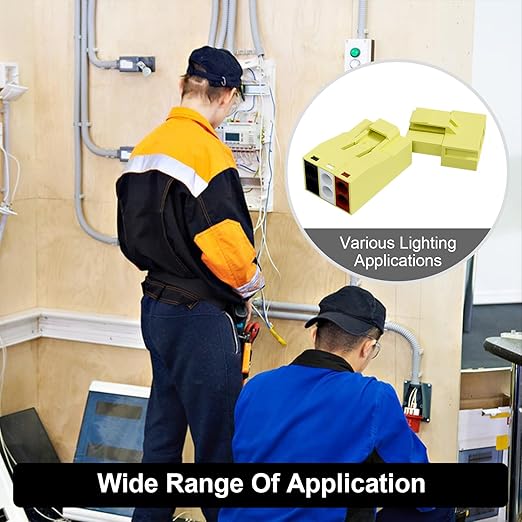 4Pcs Snap-on Quick Wire Connectors, 400V 6A 16-12 AWG, KV228-3P Connector for Luminaire Disconnect