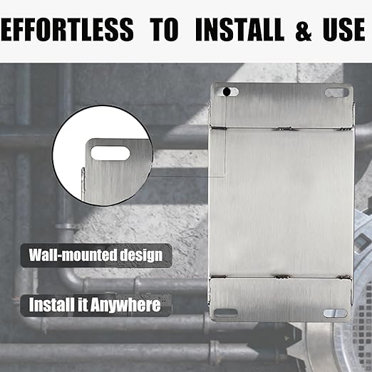 MJBOX 304 Stainless Steel 8 x6 x3 Push Button Box, IP66 Dustproof Outdoor Indoor Electrical Enclosure with Mounting Plate(Six Hole)