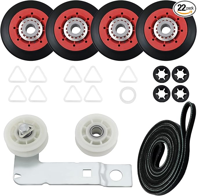 4392067 Dryer Repair Kit and W10837240 Dryer Idler Pulley Fit for Whirlpool Maytag Admiral Kenmore Dryer - Bravos Dryer parts and Duet Dryer Parts Compared to # 4392067VP 80047 587637 by Funmit