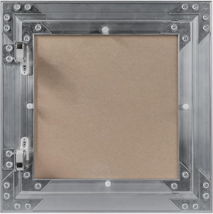 Vent Systems 10" x 10" Inch Aluminum Drywall Access Panel – Recessed Metal Square Inspection Door for Wall, Ceiling, Plumbing, HVAC System – Indoor Use for Home, Garage, Office Renovation or Repair