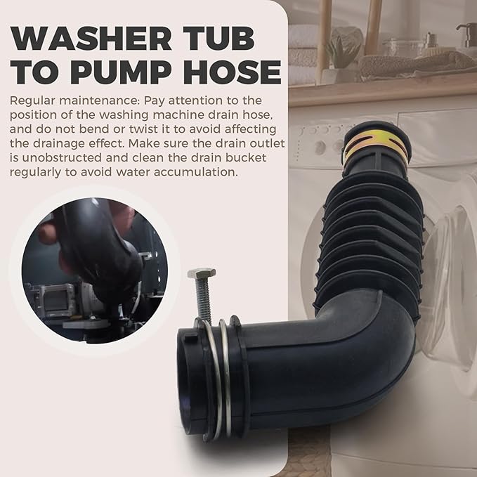 Washer Drain Hose DC97-21561A for Samsung Washing Machine, Washer Tub to Pump Hose