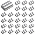 1/8"(3mm) Aluminum Crimping Loop Sleeves, Wire Rope Sleeves, Double Crimp Sleeve Cable Ferrule for Wire Rope and Cable 50PCS (1/8"(3MM))