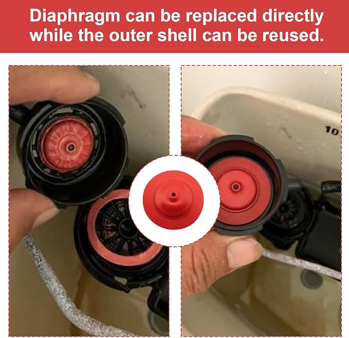 Toilet Fill Valve Cap Diaphragm for Korky 528 R528, Toilet Repair R528P2 Fill Valve Diaphragm Replace TOTO THU302 Fill Valves & Platinum & Korky QuietFILL Fill Valves - 2 Pca