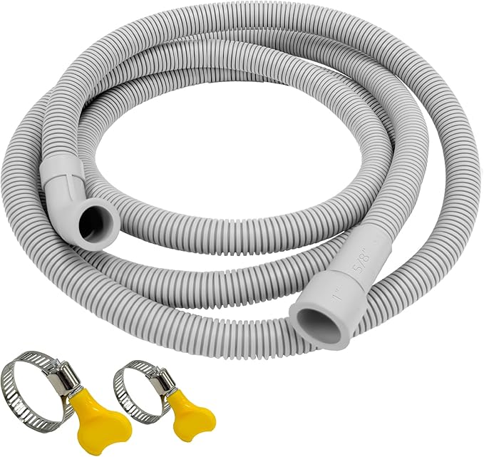 BigHead DD67-00059A DD81-02331A Dishwasher Drain Hose with 2 Hose Clamp (9.3FT) Compatible with Samsung Dishwashers Replaces DD81-02636A AP4981889 PS4222564