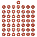 MECCANIXITY Silicone O-Ring 1mm ID 5mm OD 2mm Width Metric VMQ Sealing Gasket Replacement 50A Durometer for Plumbing Compressor Faucets Valves Repair (Red, Pack of 50)