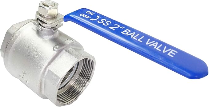 2" Female Ball Valve NPT Thread 316 Stainless Steel Full Port Ball Valve WOG1000 US Stock
