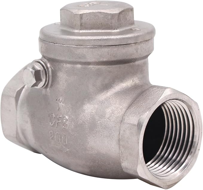 1 Inch Swing Check Valve - WOG 200 PSI Stainless Steel SS304 CF8M NPT