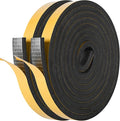 Self Adhesive Foam Tape Weatherstrip 3/4in x 5/16in x 20Ft High Density Foam Insulation Strips Foam Seal Weather Stripping with Strong Adhesive for Door and Window Sound Isolation Soundproofing