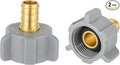 (Pack of 2) EFIELD 1/2 Inch Pex X 7/8 Inch Toilet Ballcock Swivel Straight Adapter, Brass Plumbing Fittings (2),(PEX1807307-2PCS)